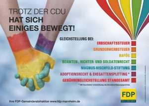 Kampagne der FDP-Gemeinderatsfraktion zum CSD 2013 in Mannheim