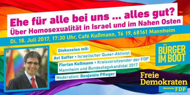 Bürger im Boot: Ehe für alle bei uns … alles gut? Über Homosexualität in Israel und im Nahen Osten