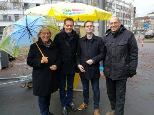 Stadträtin Dr. Birgit Reinemund, Konrad Stockmeier, Marcus Dannehl und Wolf-Rainer Lowack.