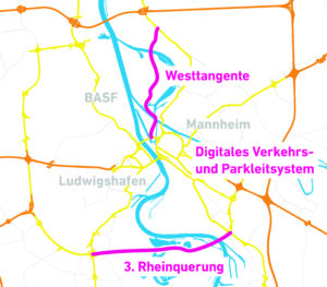 Verkehrskonzept Westtangente, 3. Rheinquerung