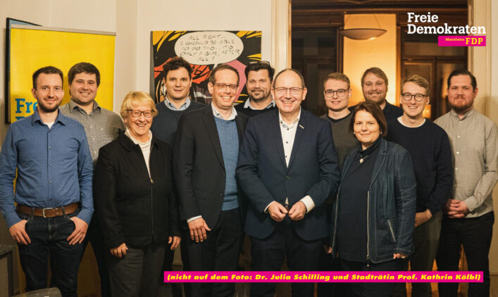 FDP-Kreisvorstand mit Christian Specht auf der Vorstandssitzung am 20. Januar 2023