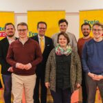 Der neue Kreisvorstand 2024, v.l.n.r. Dr. Julia Schilling, Rafael Kowollik, Luca Faigle, Konrad Stockmeier MdB, Nicole Roeseler, Johannes Schmidt, Michael Fürst, Gerrit von Zedlitz- Neukirch, Dr. Wolfgang Naumer, auf dem Foto fehlt Maria Kreutz